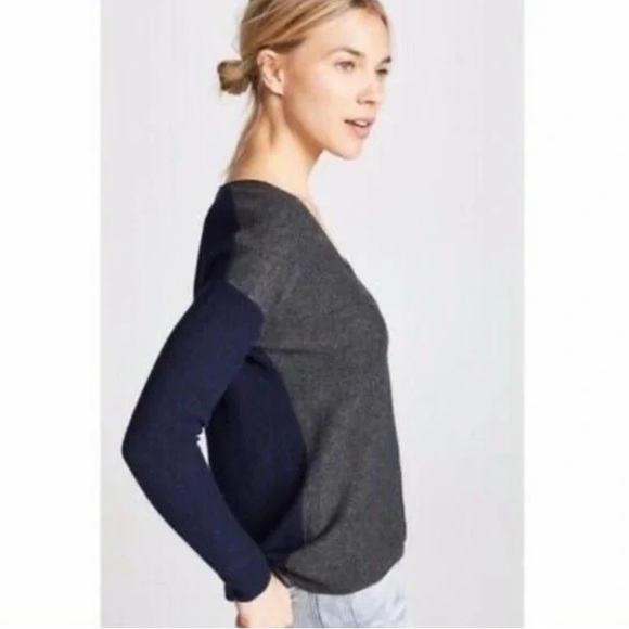 MADEWELL Kimball Colorblock Sweater Merino Wool Alpaca Pullover Small - Picture 2 of 7